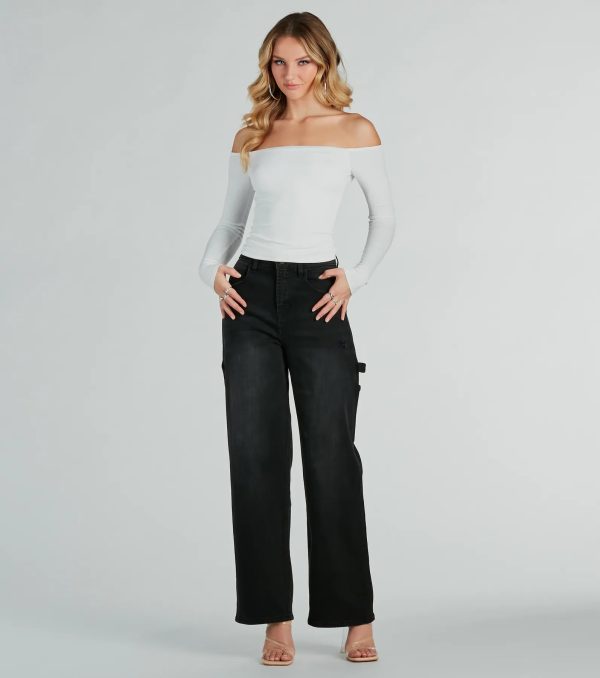 Simply Elevated Off-The-Shoulder Smooth Knit Top - Image 4