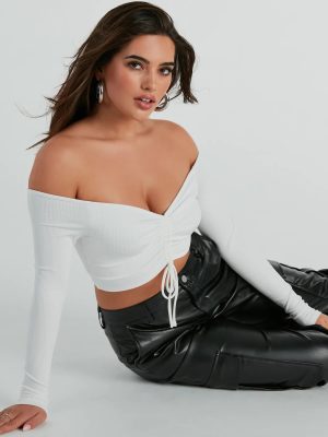 Nothing Sweeter Off-The-Shoulder Crop Top