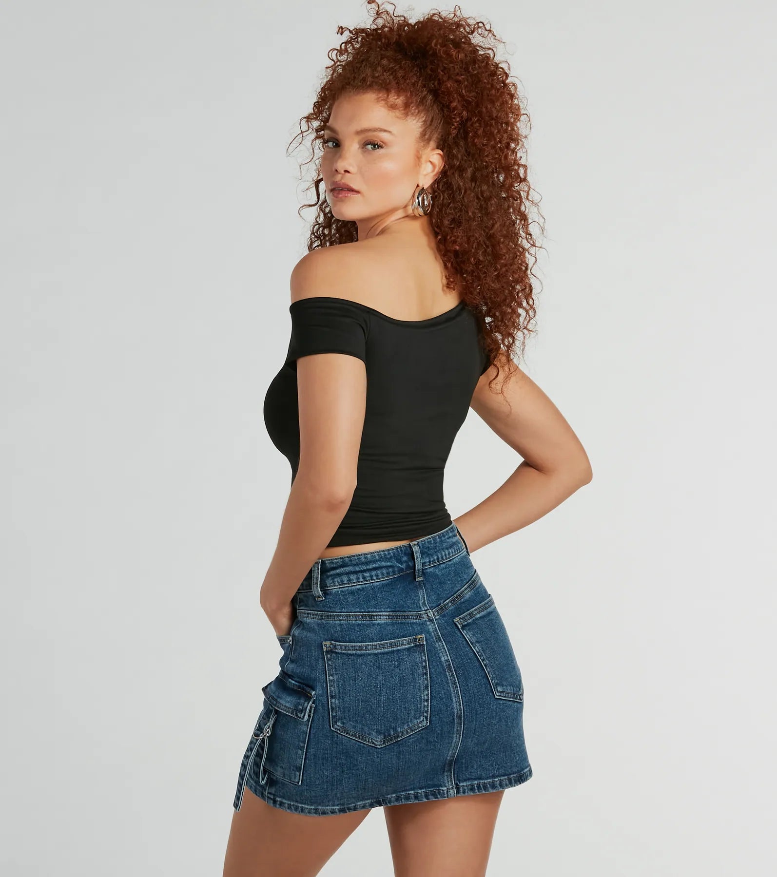 Fave Style Off-The-Shoulder Short Sleeve Knit Top - Image 6