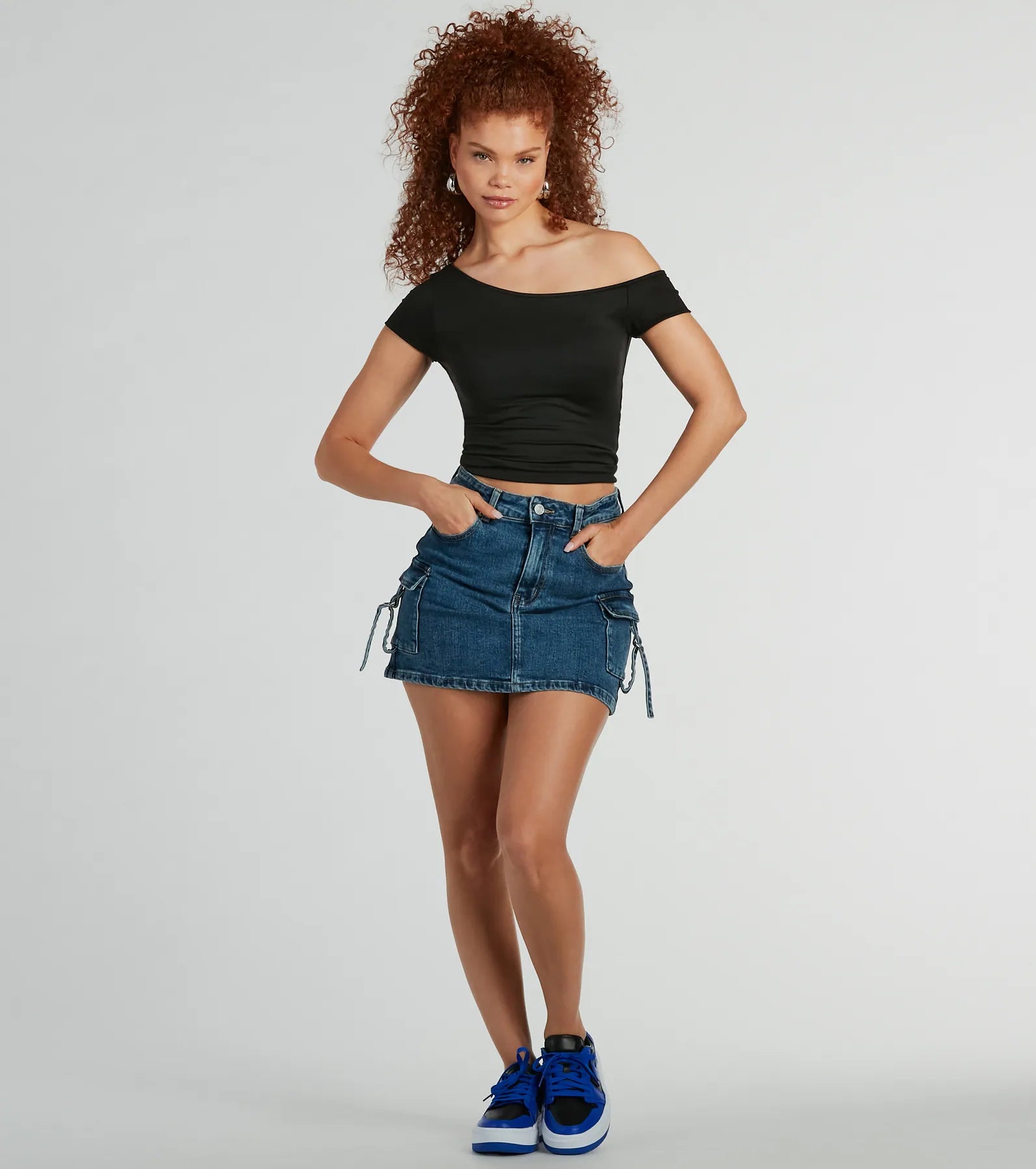 Fave Style Off-The-Shoulder Short Sleeve Knit Top - Image 7