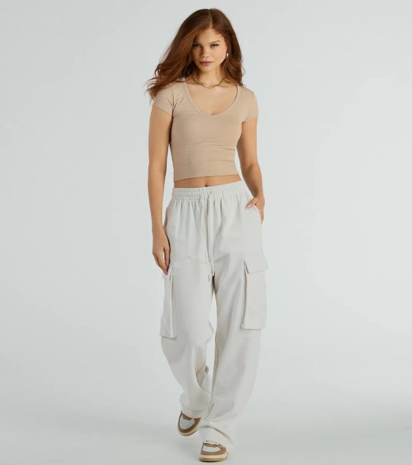 So Good Basic Scoop Neck Crop Tee - Image 7
