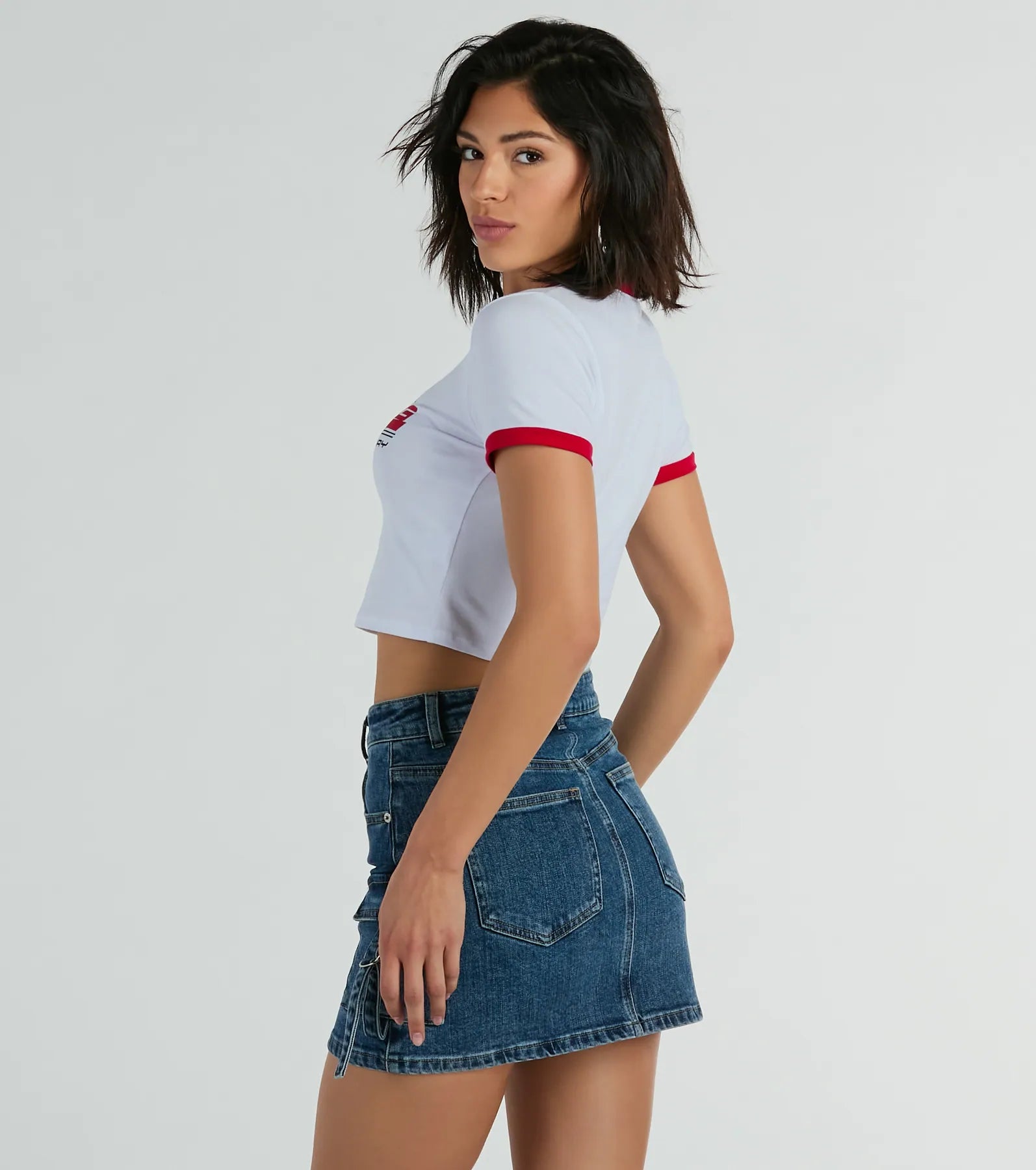 Racing Speedway Ringer Graphic Tee - Image 2