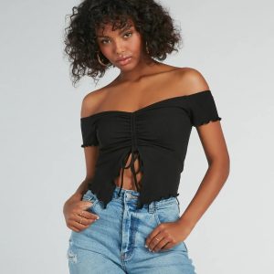 Heat Wave Off-The-Shoulder Crop Top