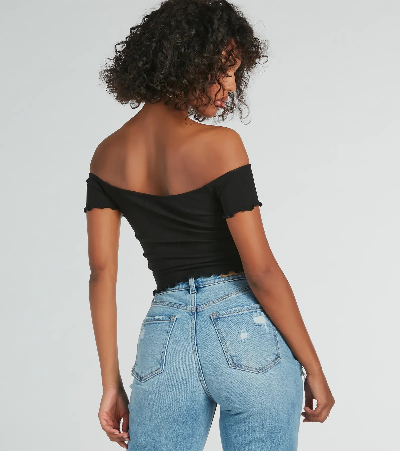 Heat Wave Off-The-Shoulder Crop Top - Image 2