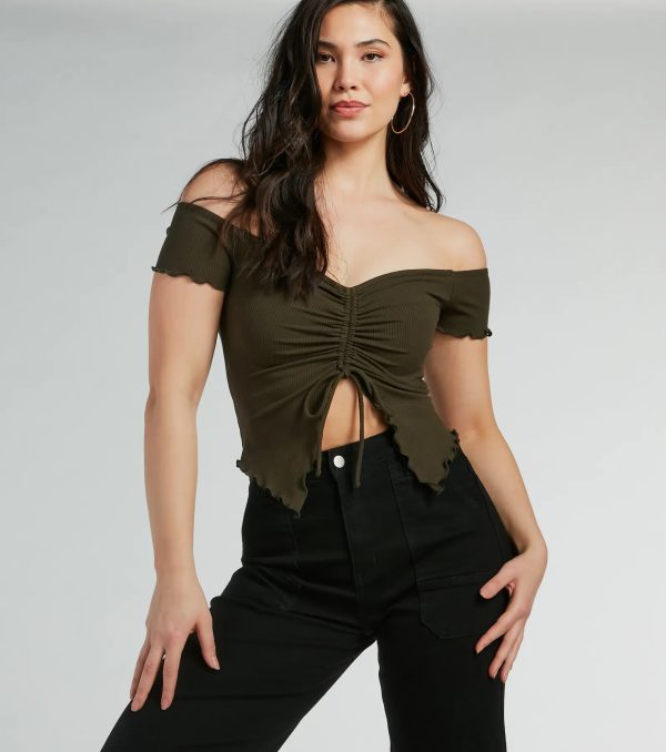 Heat Wave Off-The-Shoulder Crop Top - Image 5