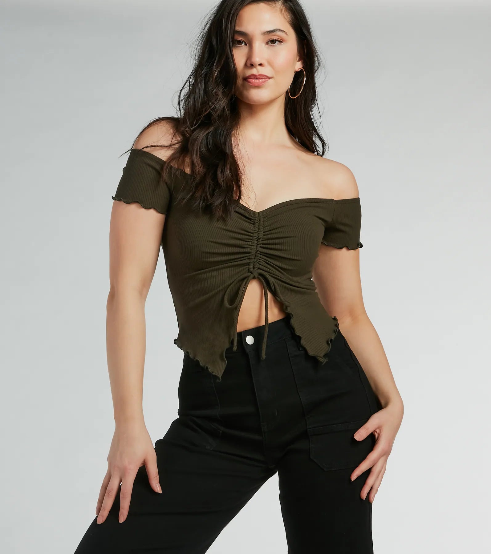 Heat Wave Off-The-Shoulder Crop Top - Image 5