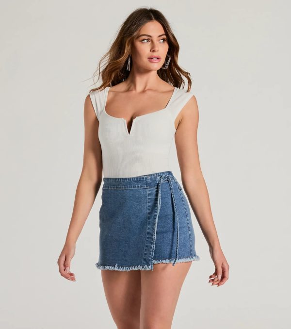 Flirty Does It Square Neck Rib Knit Bodysuit - Image 6