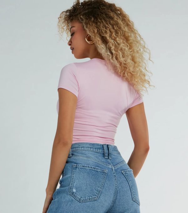 Casually Cute Basic Short Sleeve Bodysuit - Image 17