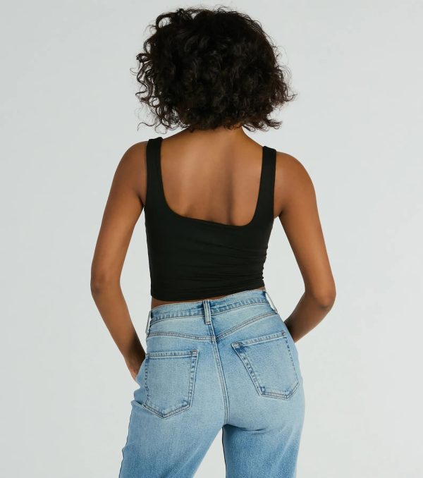Adorable Icon Scoop Neck Bow Crop Top - Image 6