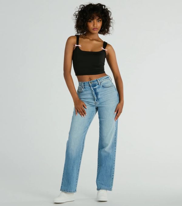 Adorable Icon Scoop Neck Bow Crop Top - Image 7