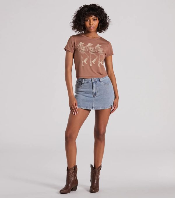 Totally Killin' It Skeleton Rodeo Graphic Tee - Image 3