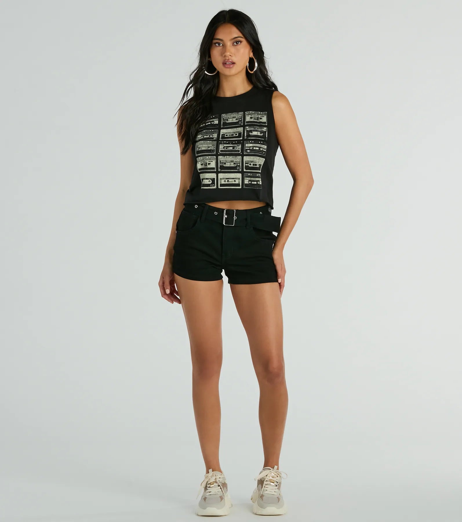Kickin It Old School Cassette Graphic Muscle Tee - Image 3