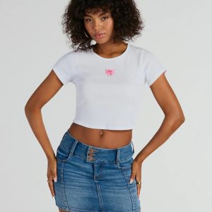 Girly Twirl Bow Short Sleeve Tee