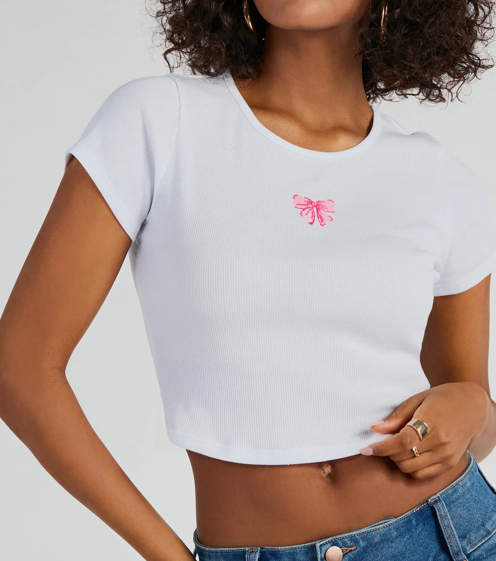 Girly Twirl Bow Short Sleeve Tee - Image 4