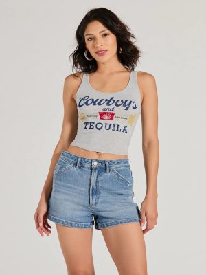 Cowboys And Tequila Graphic Tank Top
