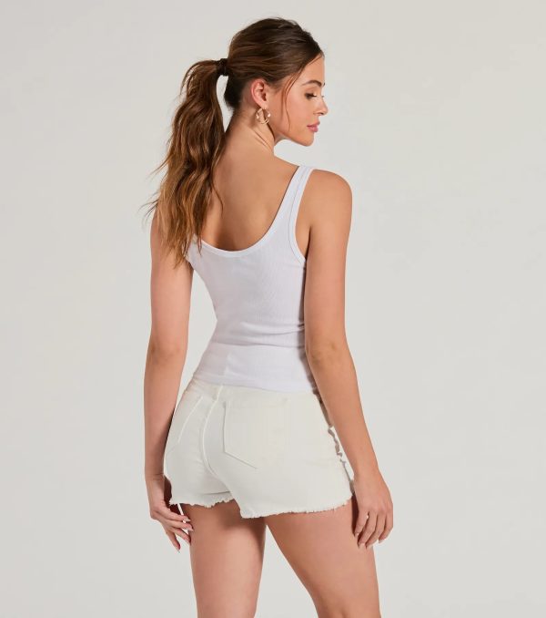 Wifey Material Scoop Neck Tank Crop Top - Image 2