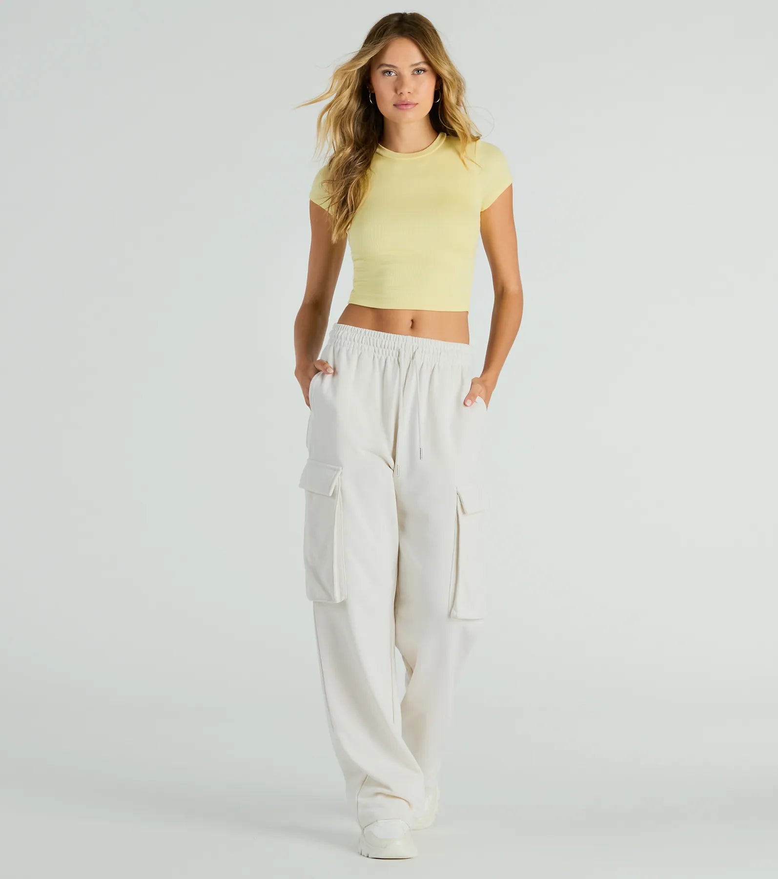 Effortless Style Short Sleeve Ribbed Knit Crop Top - Image 11