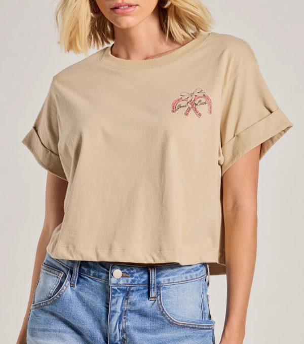 Good Luck Crop Graphic Tee - Image 4