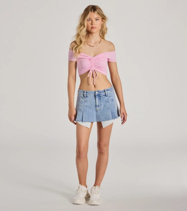 Sweet One Off-The-Shoulder Crop Top - Image 11