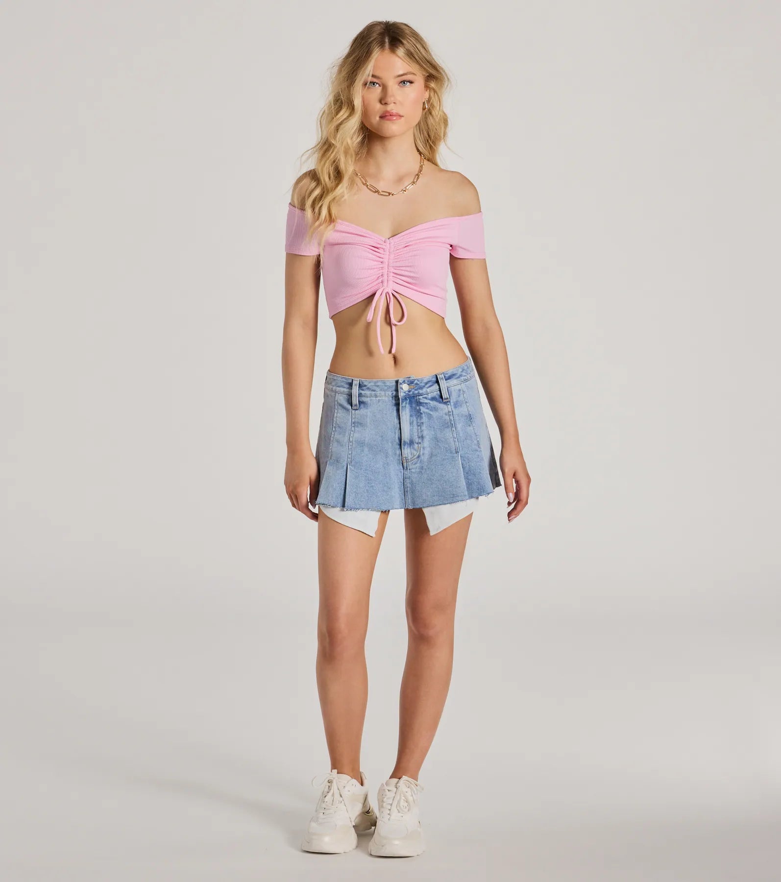 Sweet One Off-The-Shoulder Crop Top - Image 11