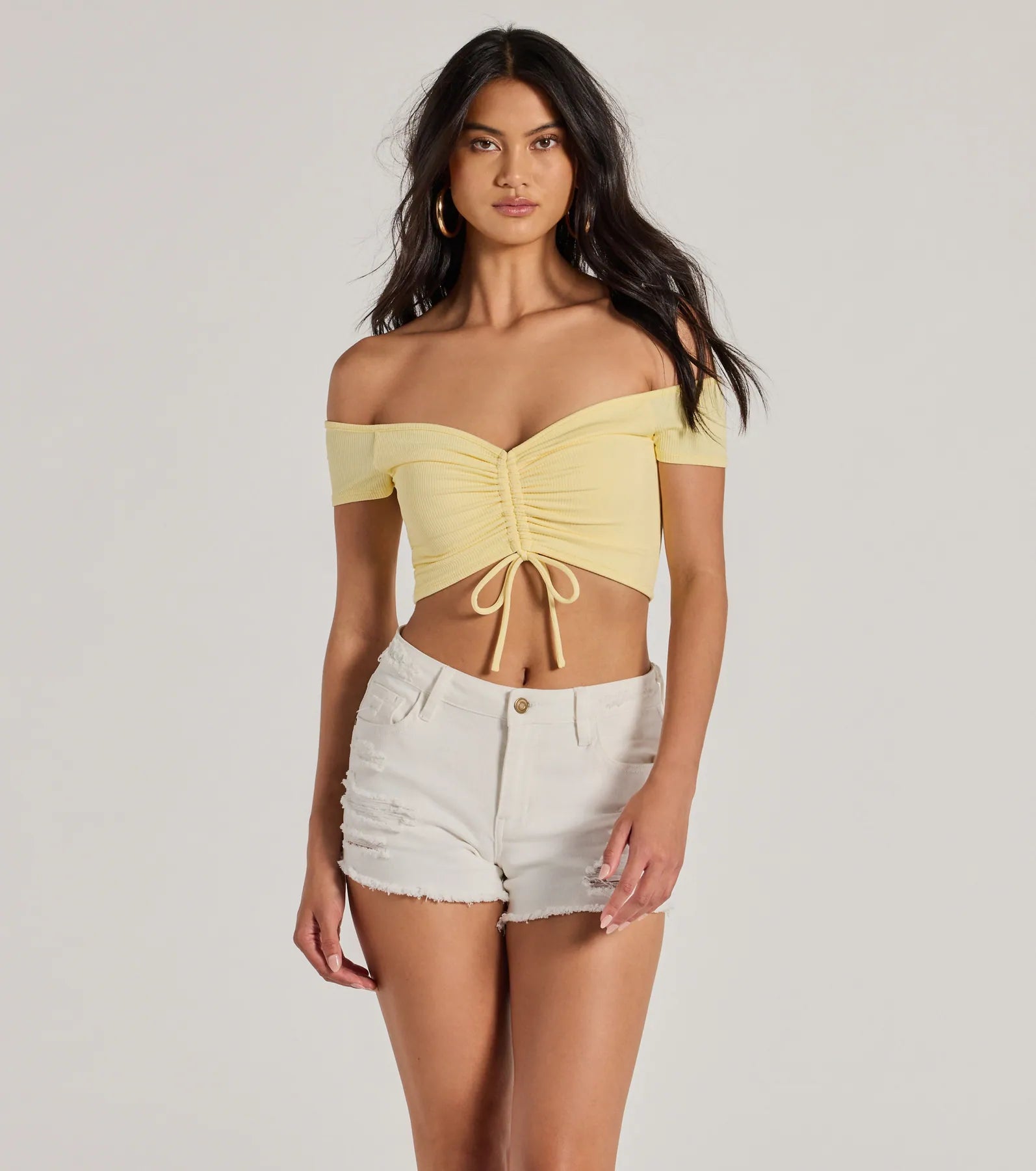 Sweet One Off-The-Shoulder Crop Top - Image 5