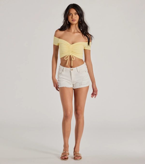 Sweet One Off-The-Shoulder Crop Top - Image 7