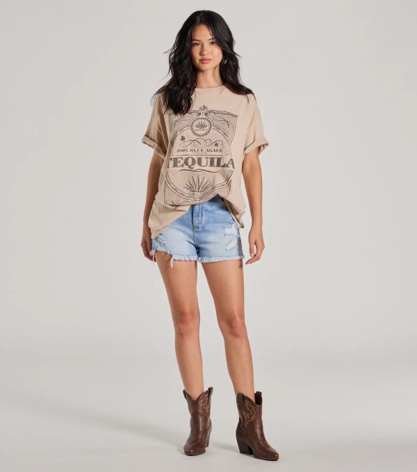 Tequila Time Oversized Graphic Tee - Image 3