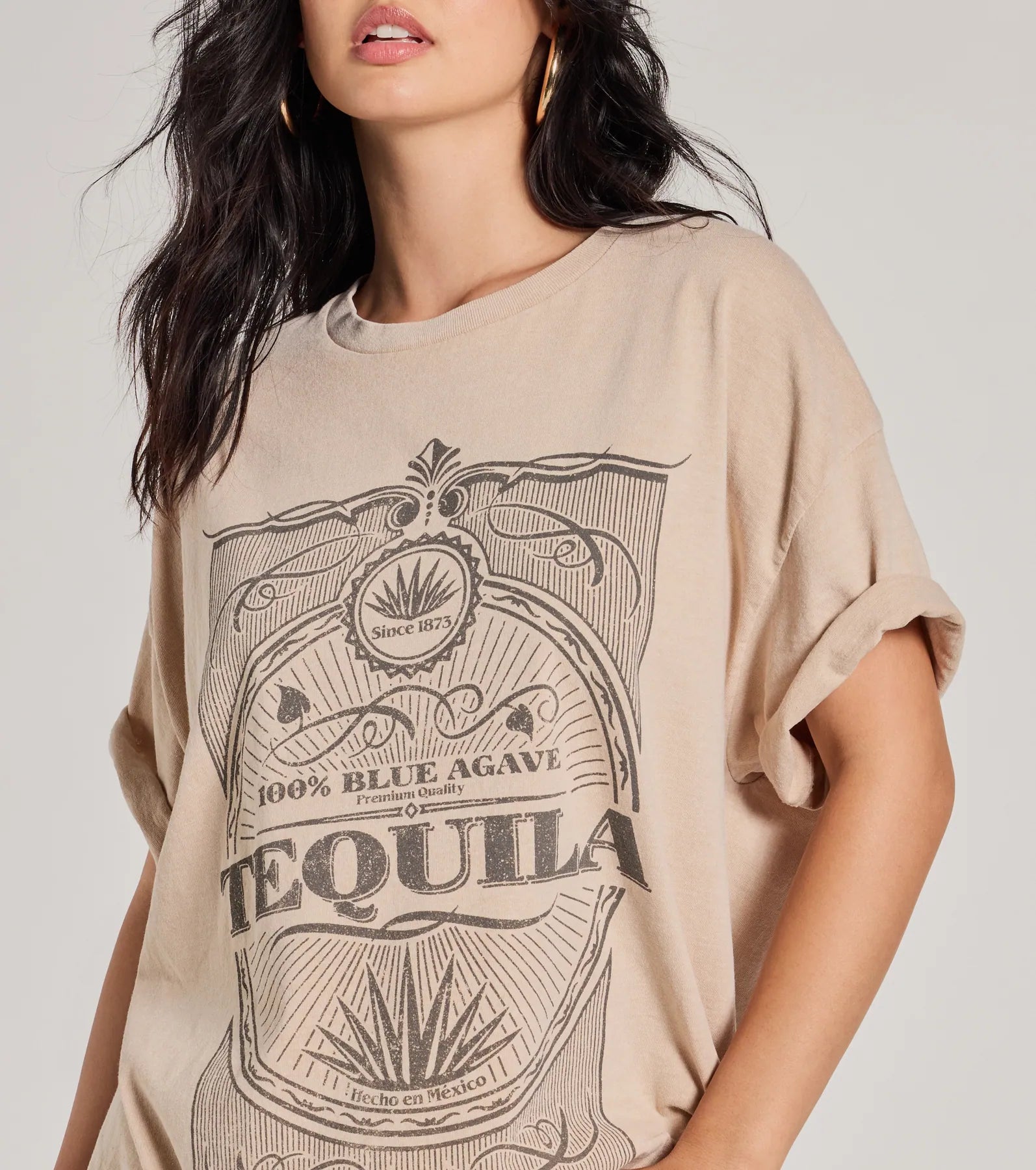 Tequila Time Oversized Graphic Tee - Image 4
