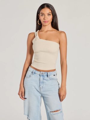 Cutely Charming One-Shoulder Crop Top