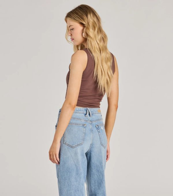 Cowgirls And Tequila Crop Graphic Tank Top - Image 2