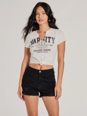 Varsity College Babe Graphic Crop Top