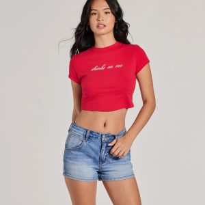 Drinks On Me Cropped Graphic Tee