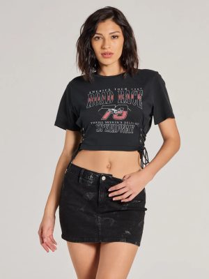 Road Race Cropped Graphic Tee