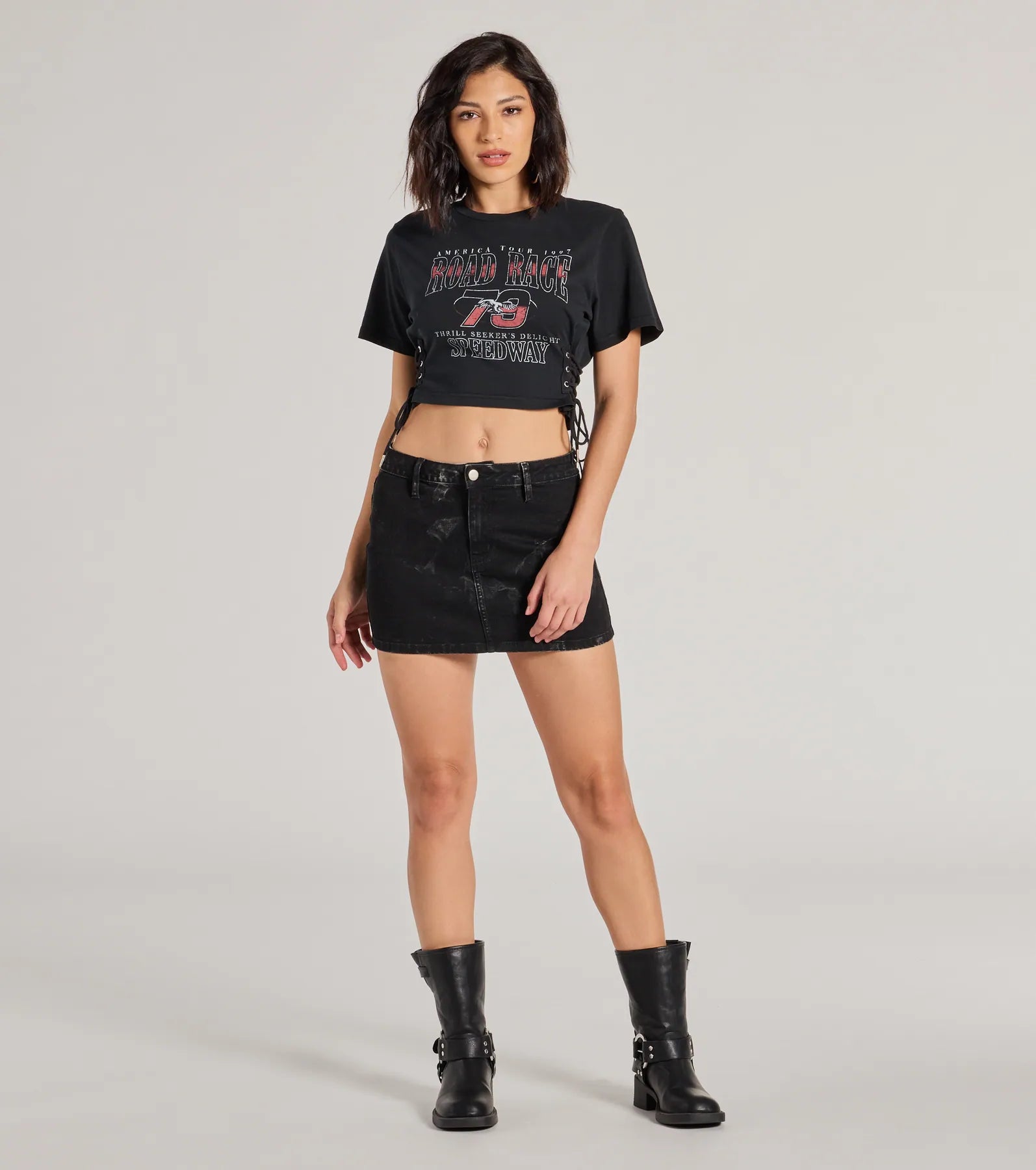 Road Race Cropped Graphic Tee - Image 3