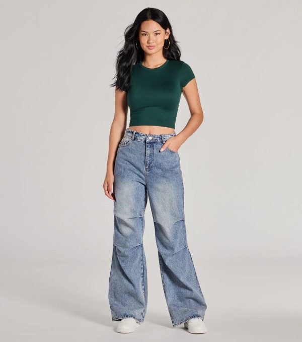 Casual Must-Have Crew Neck Crop Top - Image 8