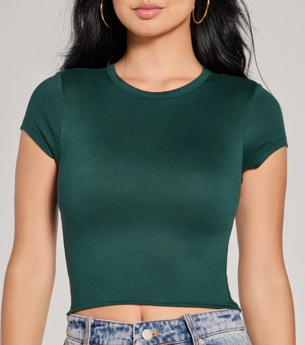 Casual Must-Have Crew Neck Crop Top - Image 9