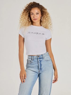 I'm Too Pretty For This Crop Graphic Tee