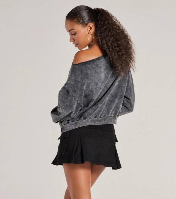 Comfy Vibes Only Washed Knit Pullover Top - Image 2