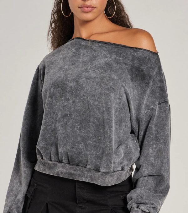 Comfy Vibes Only Washed Knit Pullover Top - Image 3