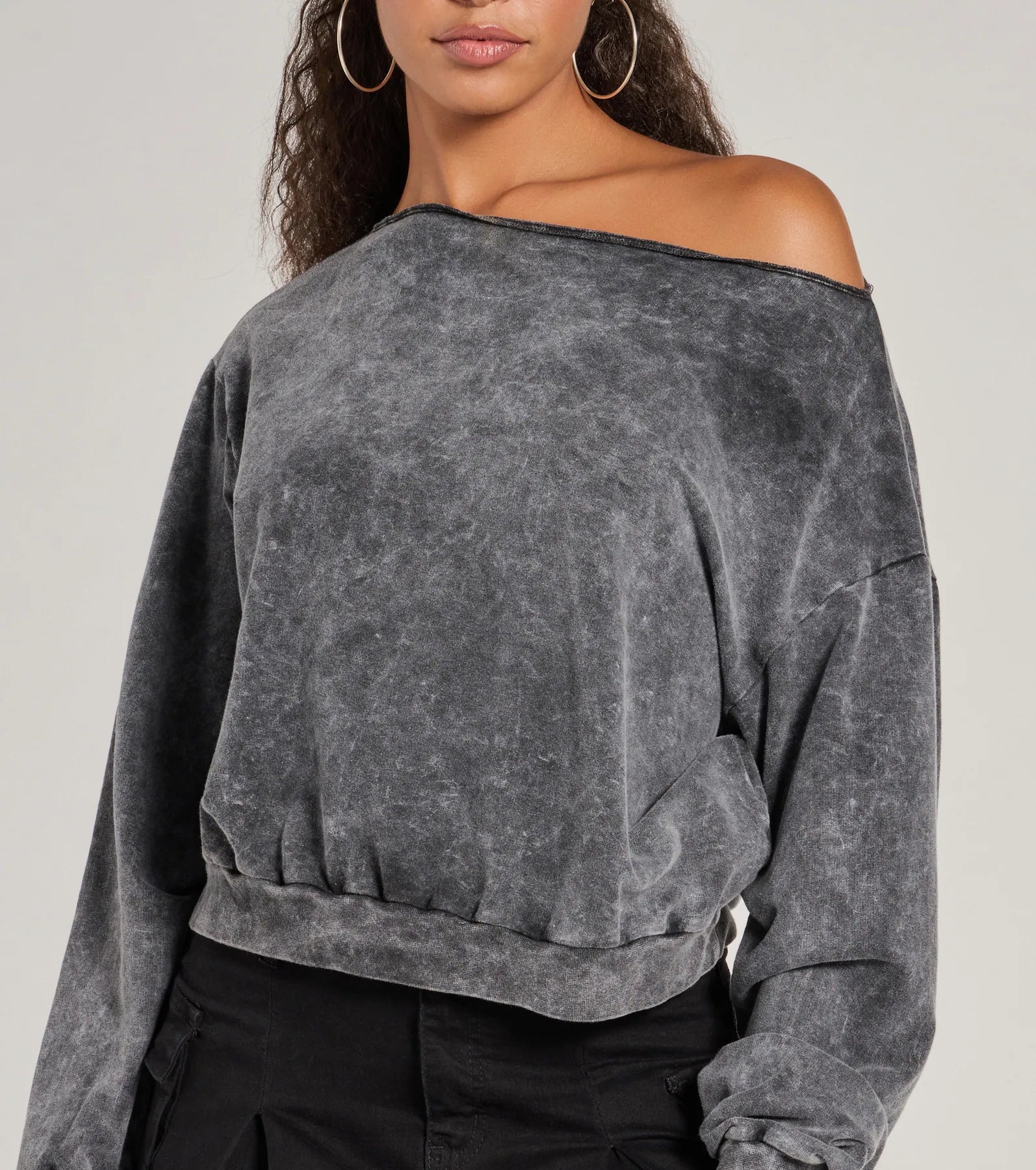 Comfy Vibes Only Washed Knit Pullover Top - Image 3