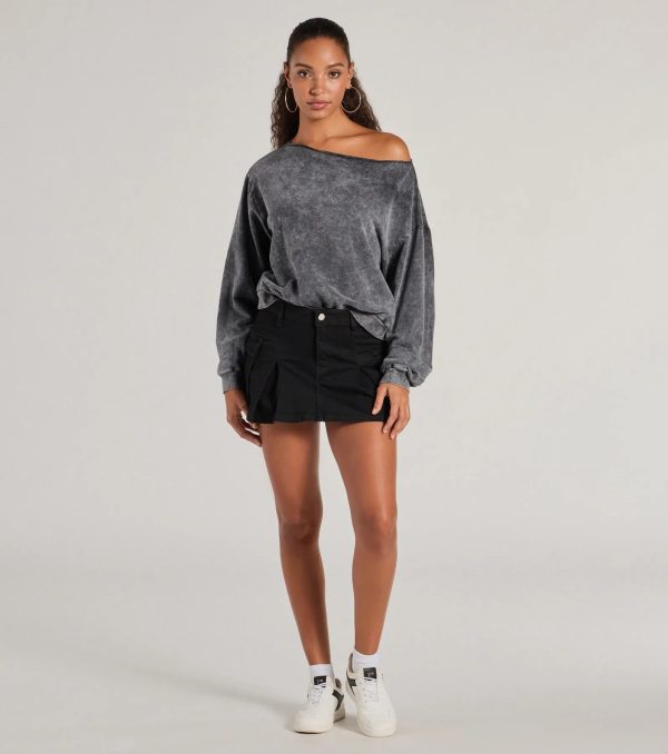 Comfy Vibes Only Washed Knit Pullover Top - Image 4