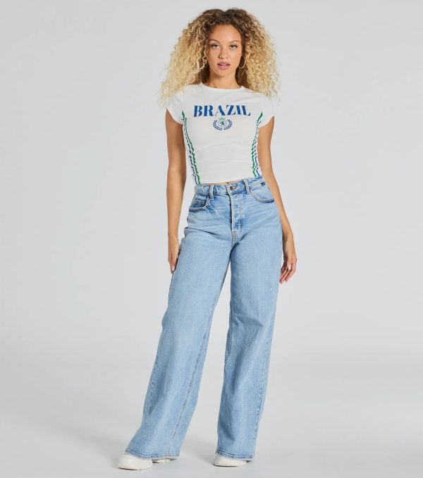 Brazil Striped Sporty Graphic Tee - Image 3