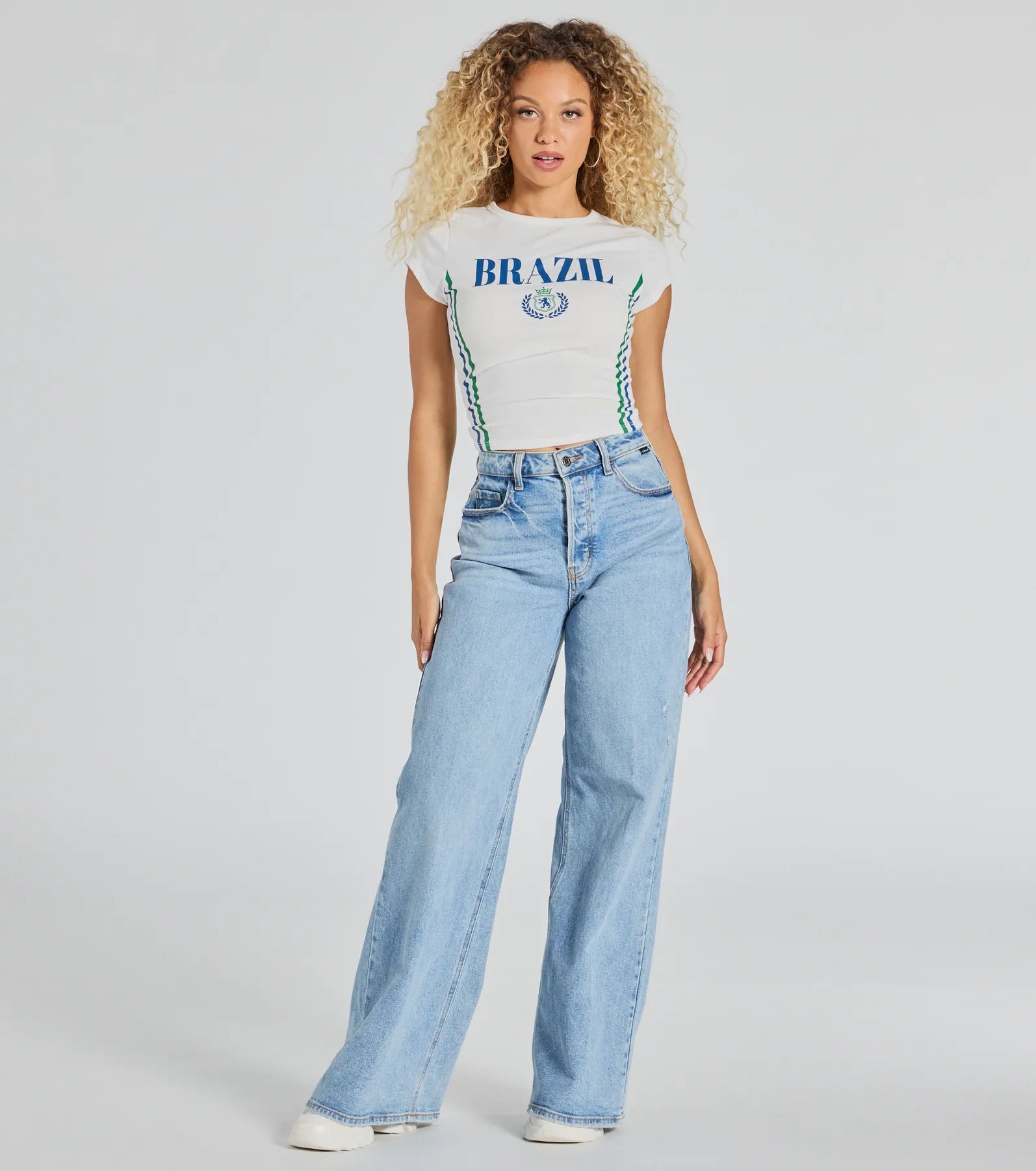 Brazil Striped Sporty Graphic Tee - Image 3