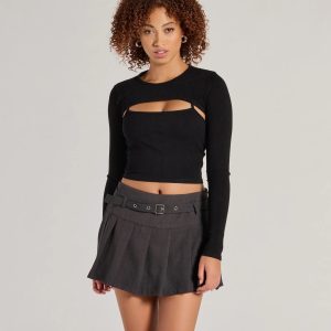 Snuggle Worthy Ribbed Knit Long Sleeve Top
