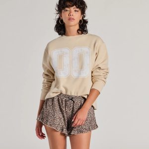 Sporty Era Oversized Fleece Screen Sweatshirt
