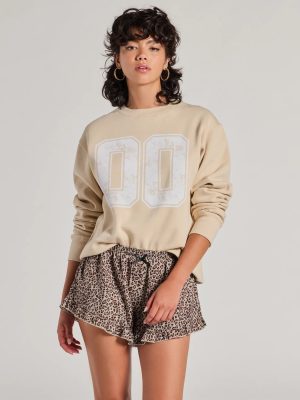 Sporty Era Oversized Fleece Screen Sweatshirt