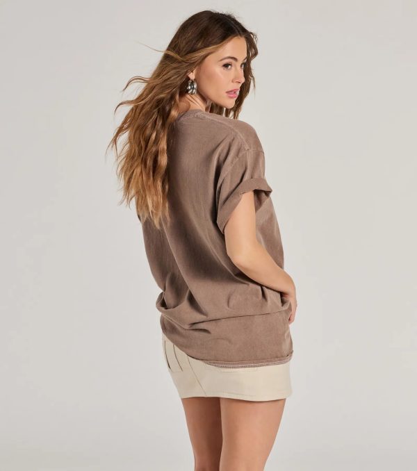 Edgy Trend Eagle Oversized Graphic Tee - Image 3