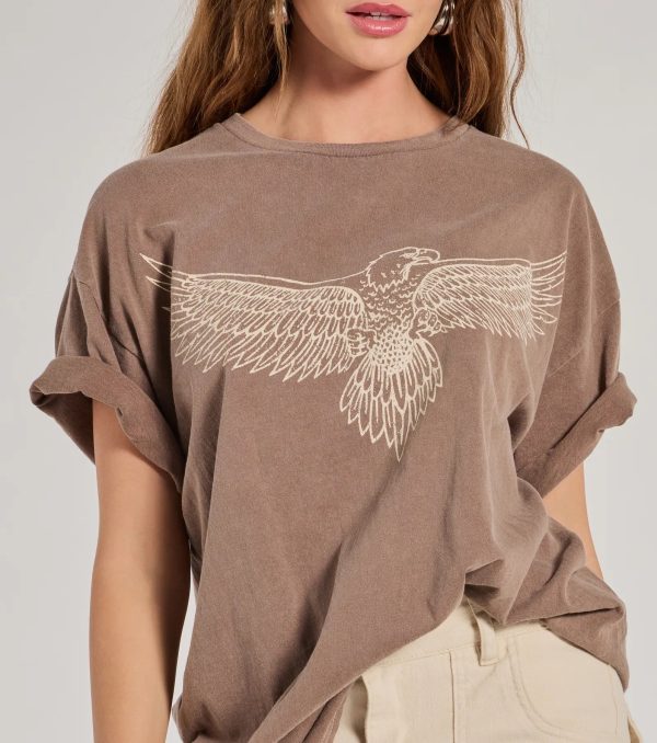 Edgy Trend Eagle Oversized Graphic Tee - Image 5