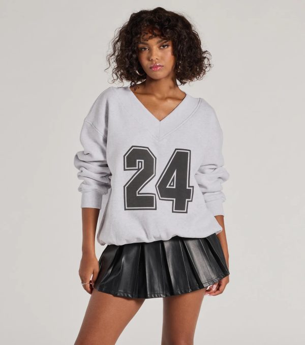 24 Graphic Oversized Pullover Sweatshirt - Image 2