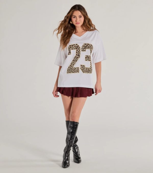 23 Leopard Print Oversized Graphic Tee - Image 3